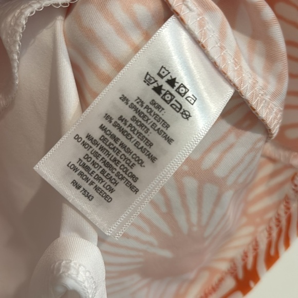 Tommy Bahama  Orange and White Patterned Skirt size small NWOT - Picture 6 of 6